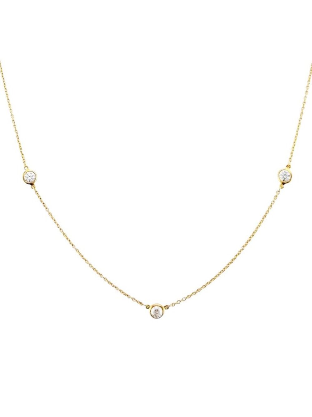 Tiffany & Co by the Yard Necklace 18k Yellow Gold Diamond